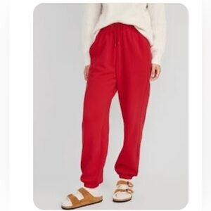 High Waist Red Jogger Pants
